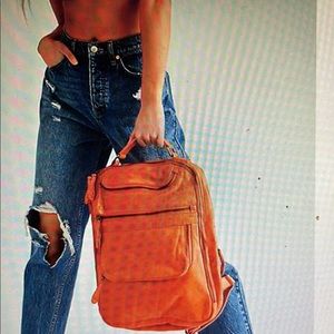 Easy end free people leather back pack
